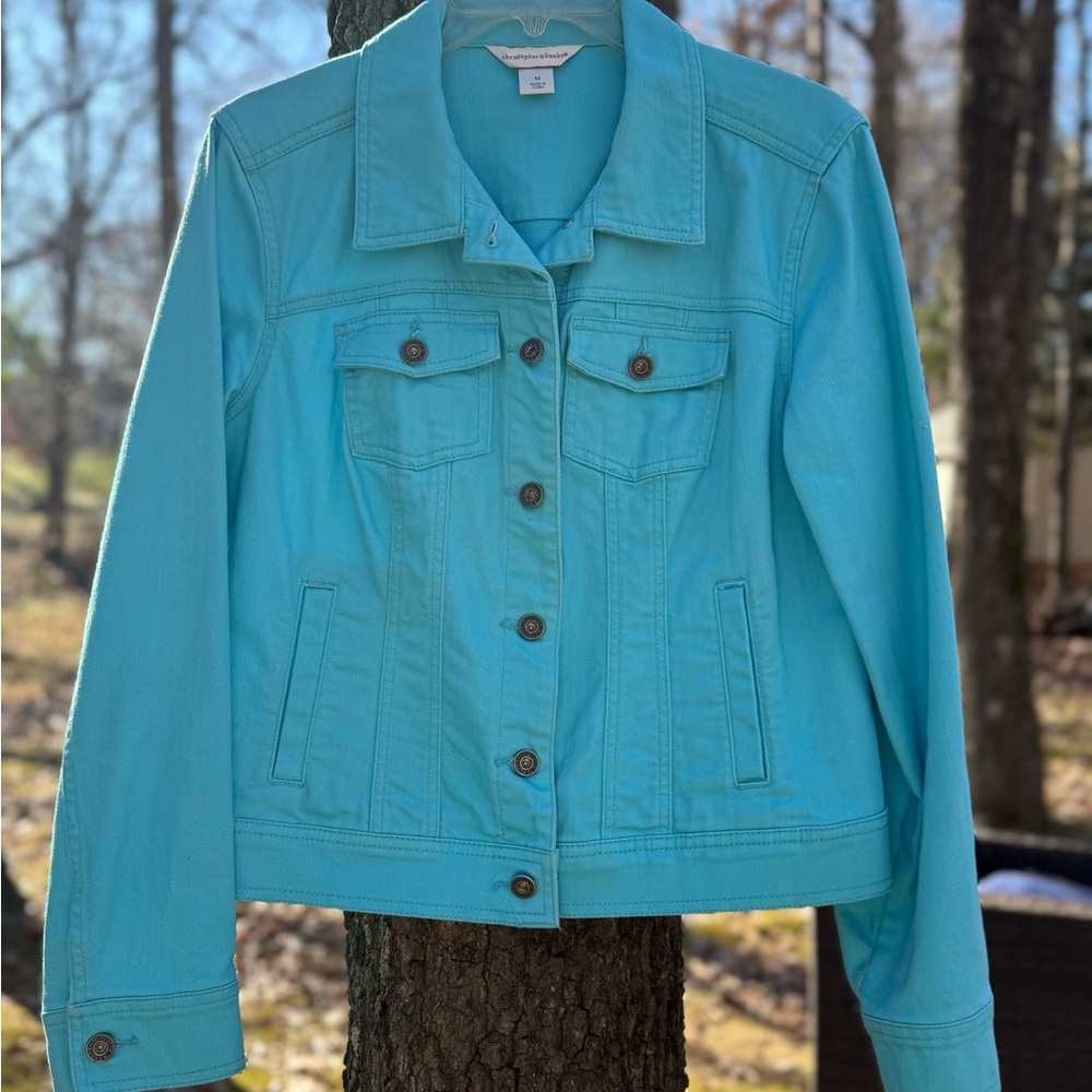 Vintage Y2K  Turquoise Denim Jacket